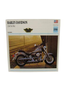 Harley-Davidson 1340 Fat Boy 1990 USA Atlas Motorcycle Card Edito-Service SA